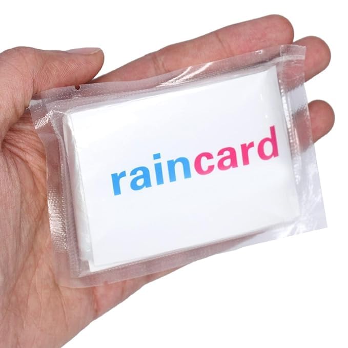 Rain Card for Men and Women / Emergency Raincoat with Hood