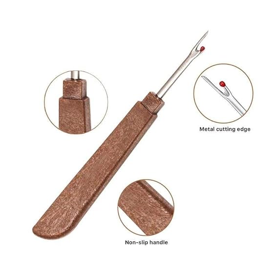Wood Handle Craft Thread Cutter Seam Ripper Stitch Unpicker Needle Arts Sewing Tools