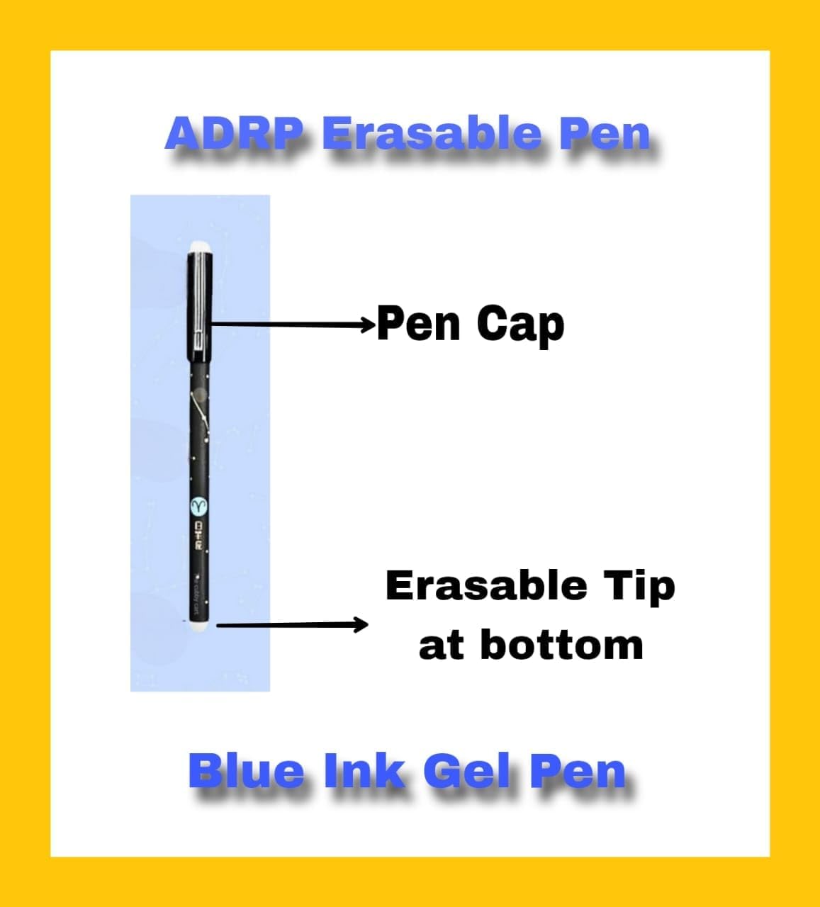 Erasable Galaxy Printed Zodiac Gel Pen with Constellation star Design, 0.5mm tip blue ink Office School Stationary Supplies { pack of 12 }