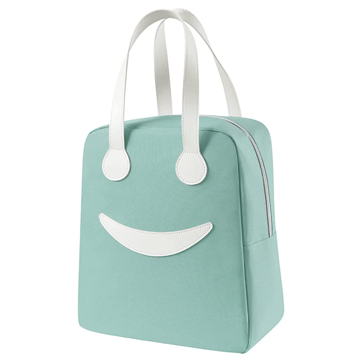 Insulated Lunch Bag for Men Women Kids Boy Girl, Smiley Design Tote Lunch Bag