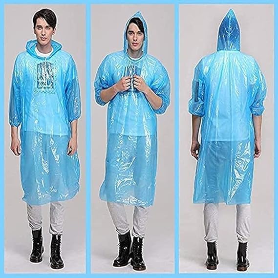 Rain Card for Men and Women / Emergency Raincoat with Hood