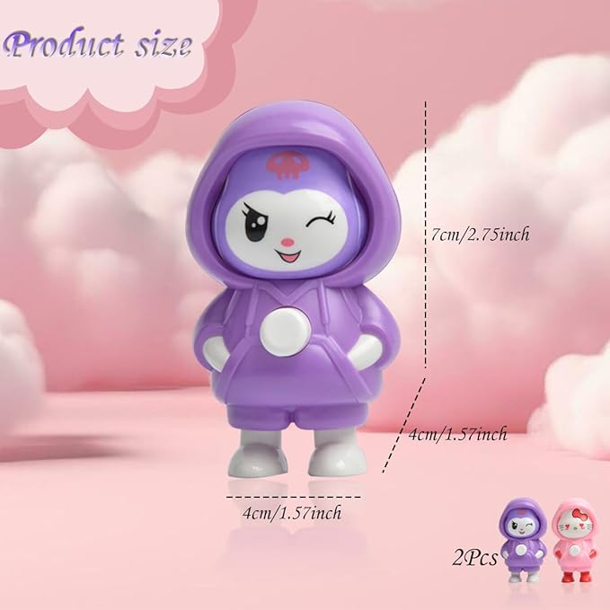 Face Changing Keychain, Doll Keychains with Rotating Face Design