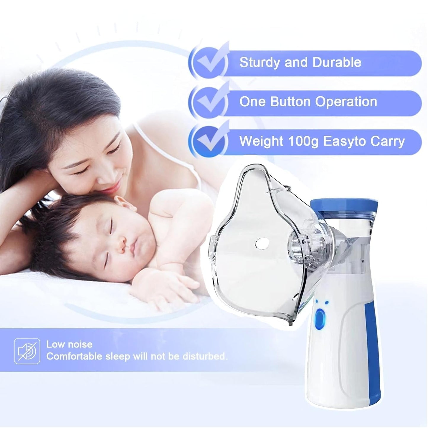 Portable Mesh Nebulizer Machine for Adults and Kids