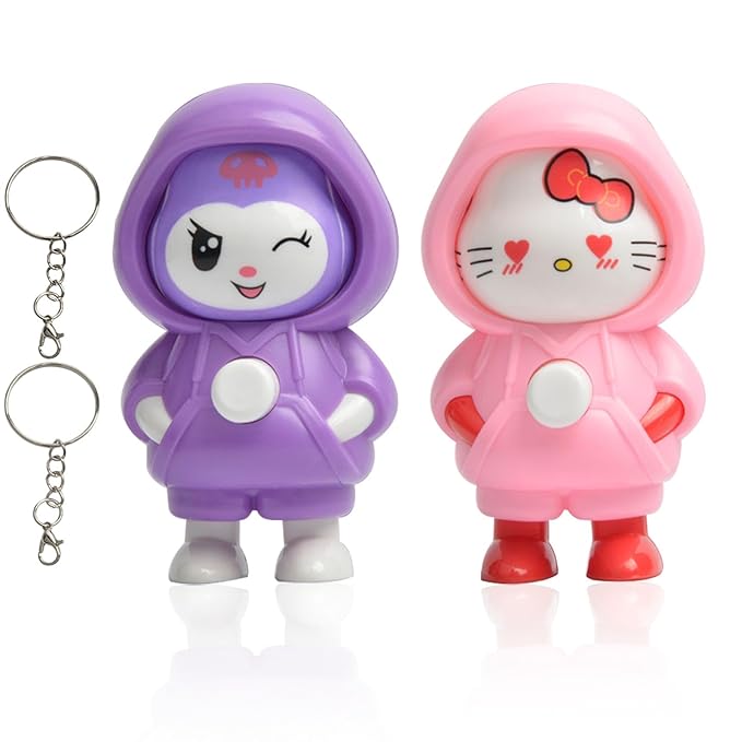 Face Changing Keychain, Doll Keychains with Rotating Face Design