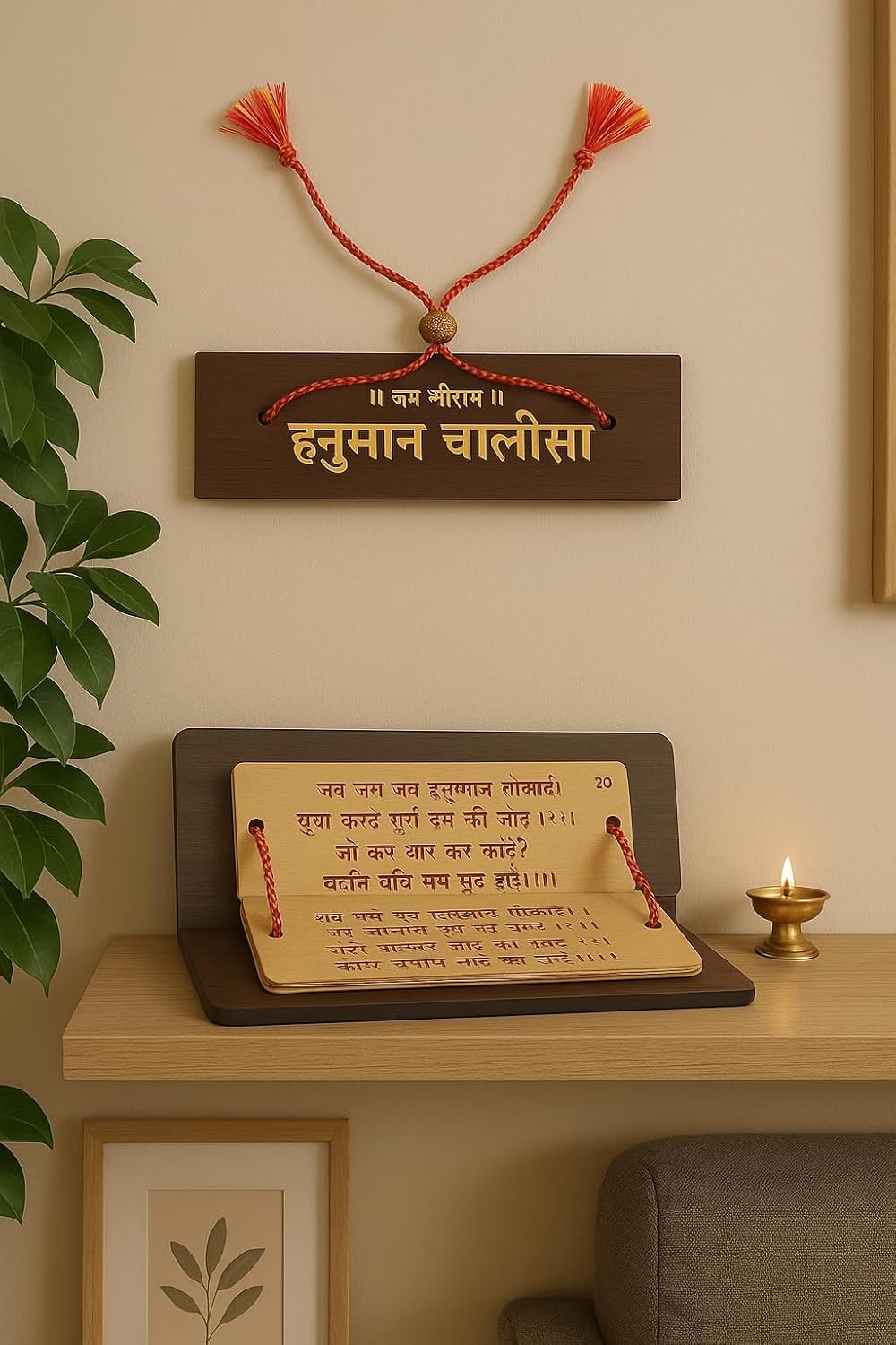 Hanuman chalisa Wooden Book