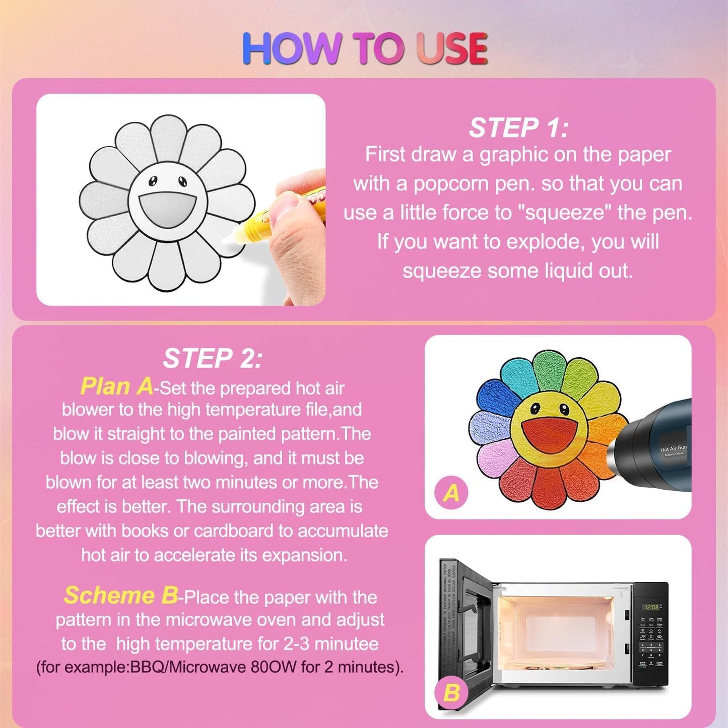 Popcorn Drawing Pens for Decorating Cards and Art
