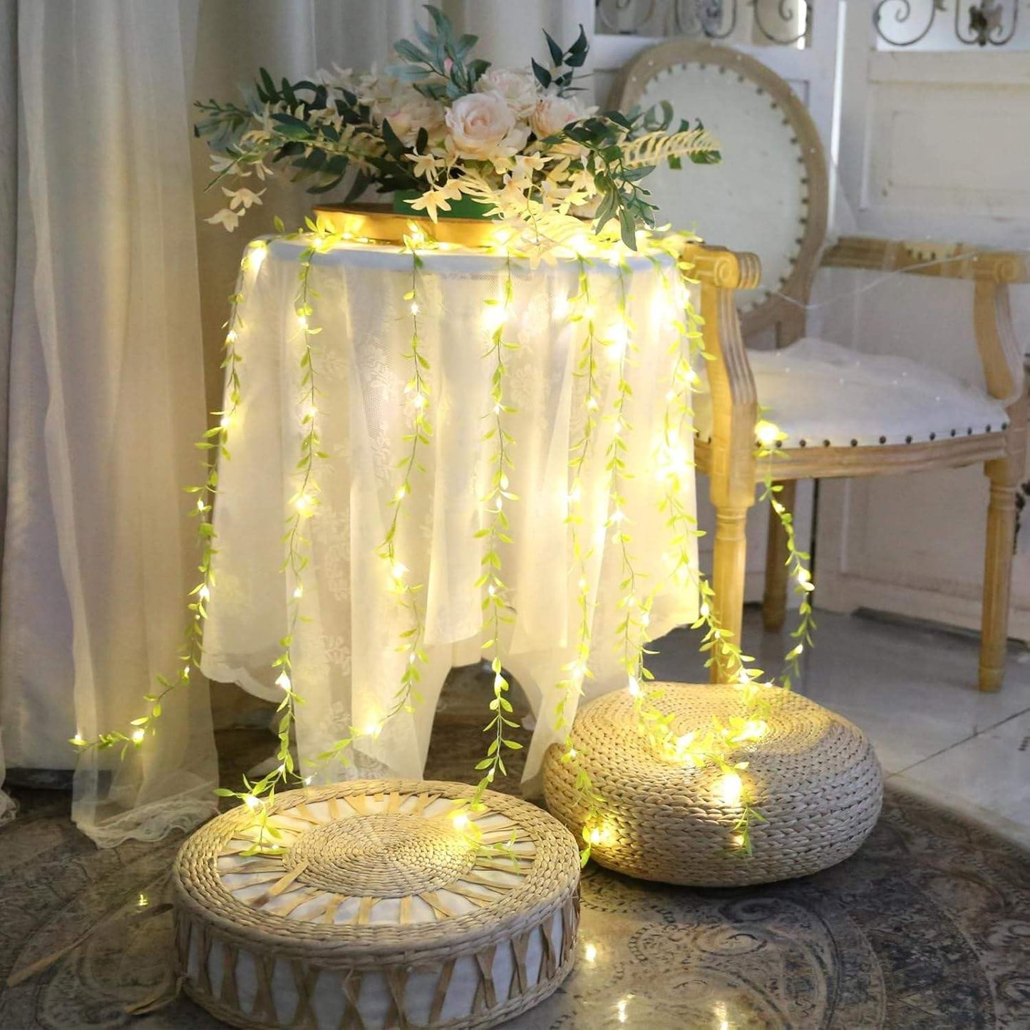 Artificial Leaf Curtain Lights