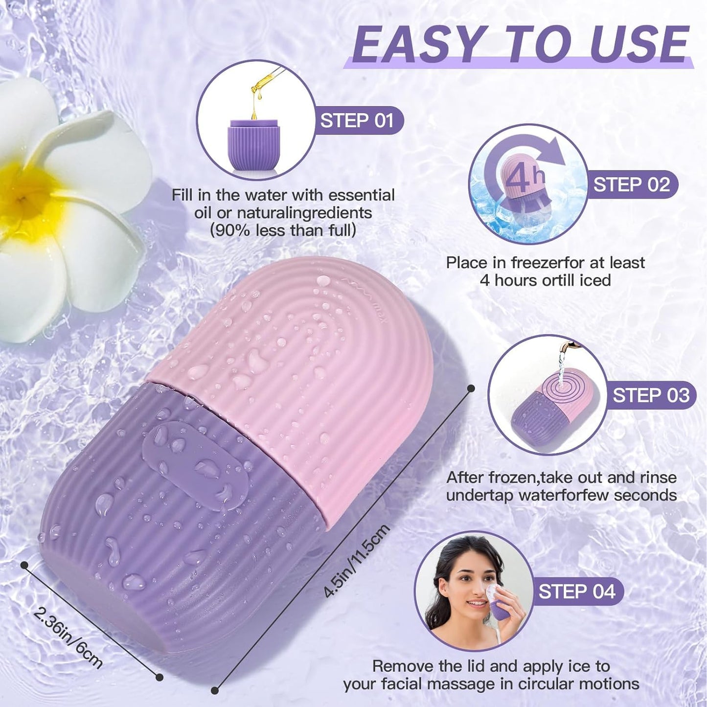 Silicone Ice Roller Face Massager