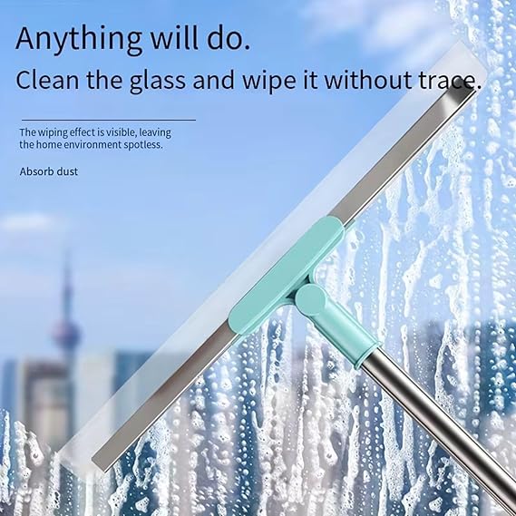 Magic Broom Sweeper for Floor Cleaning – Multifunctional Silicone Wiper Mop with Stainless Steel Extendable Handle