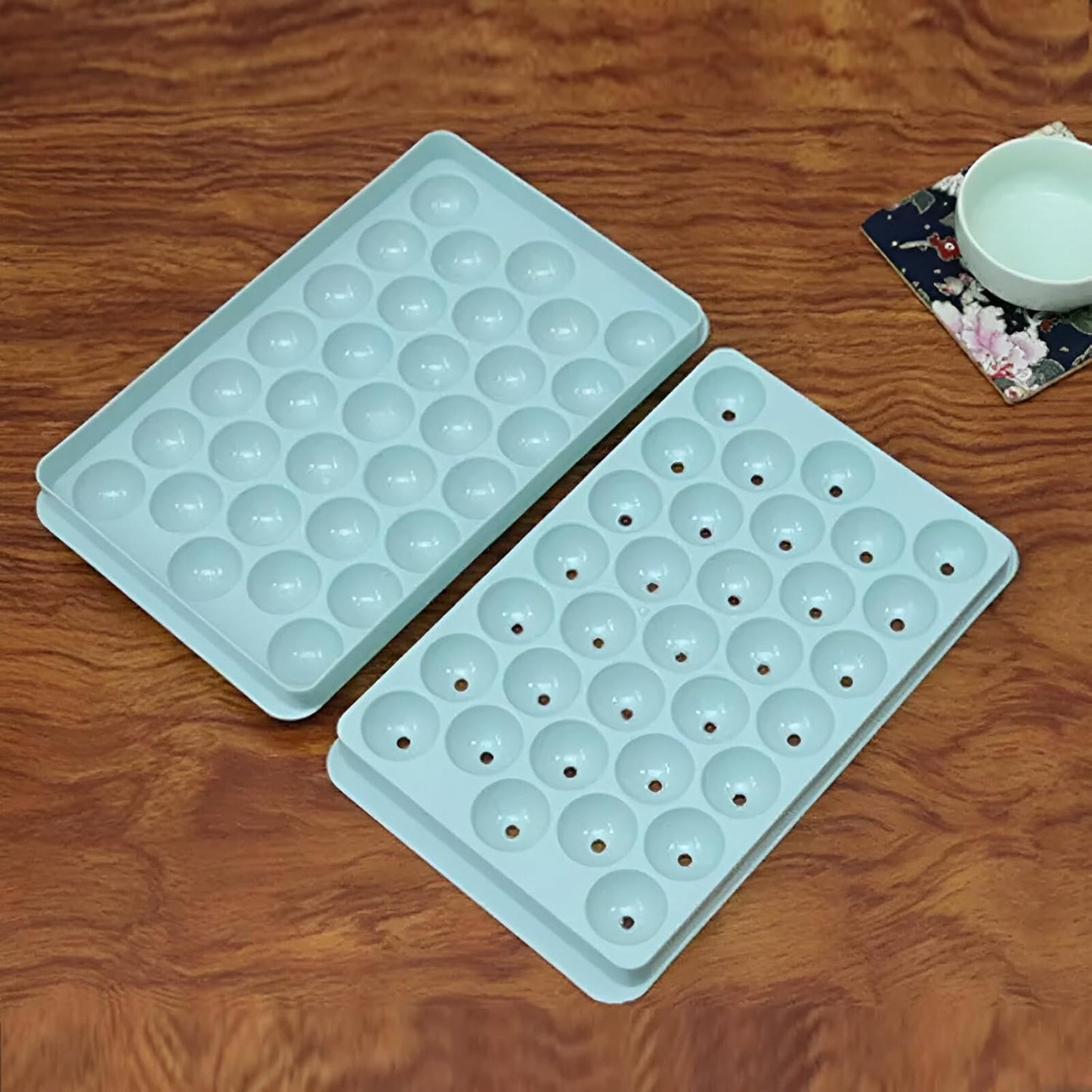 Silicone Ice Cube Tray Set 33 Round Cavities
