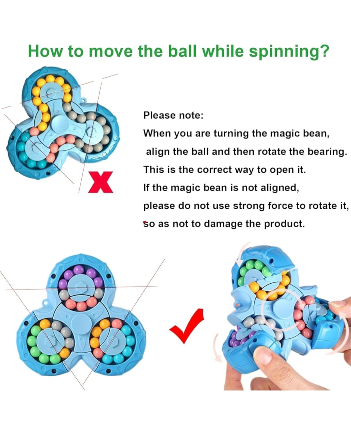 Magical Bean Spinner Puzzle Toy