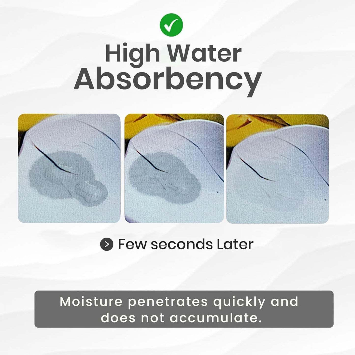 3D Patterned Anti Slip Water Soaking Floor Mat, Water Absorbent Non Slip Bath Mat