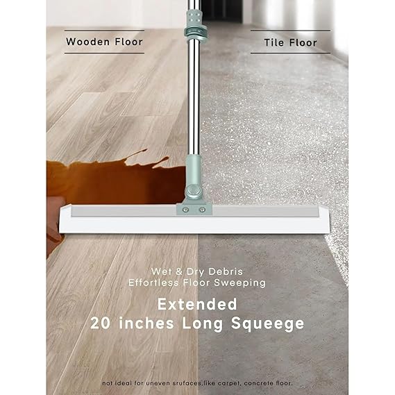 Magic Broom Sweeper for Floor Cleaning – Multifunctional Silicone Wiper Mop with Stainless Steel Extendable Handle