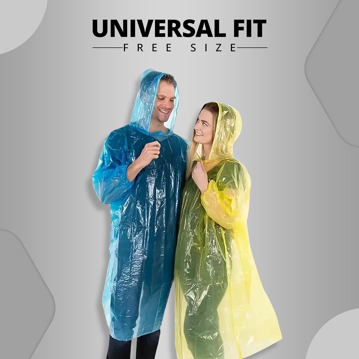 Rain Card for Men and Women / Emergency Raincoat with Hood