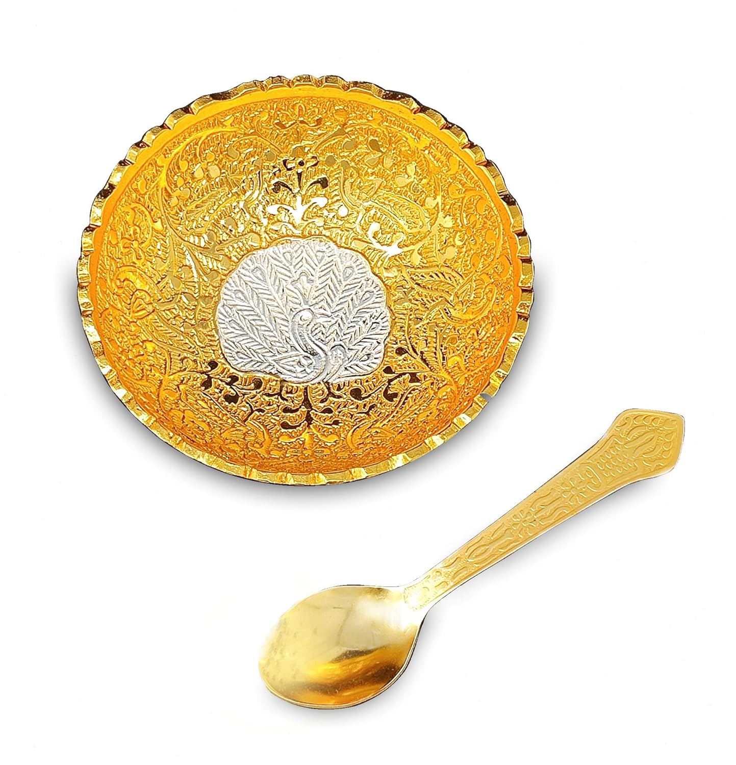 Silver Plated Bowl Spoon Set