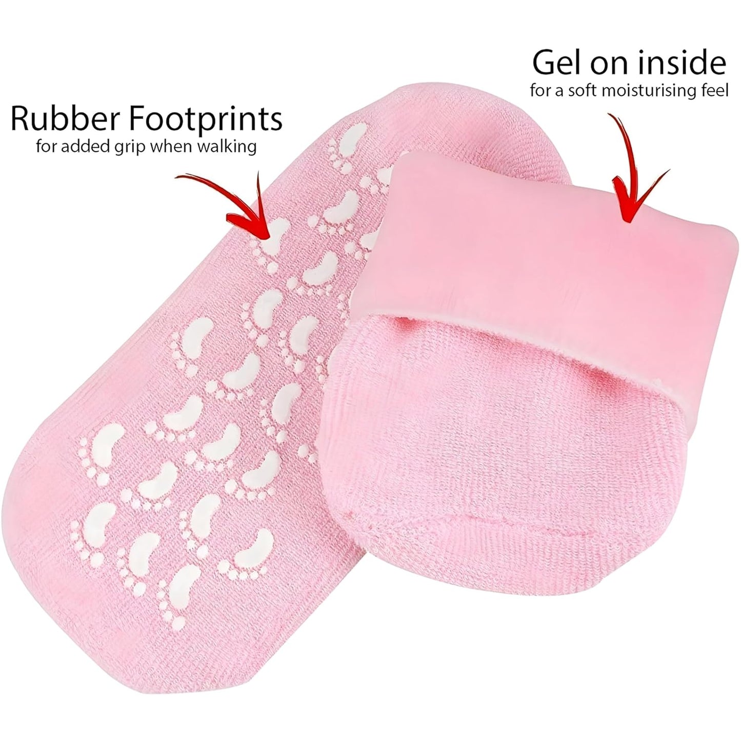 Moisturizing Silicone Gel Socks for Dry Feet Repair Deep Hydration for Cracked Skin Ultimate Foot Care Treatment for Soft & Revives Feet Overnight