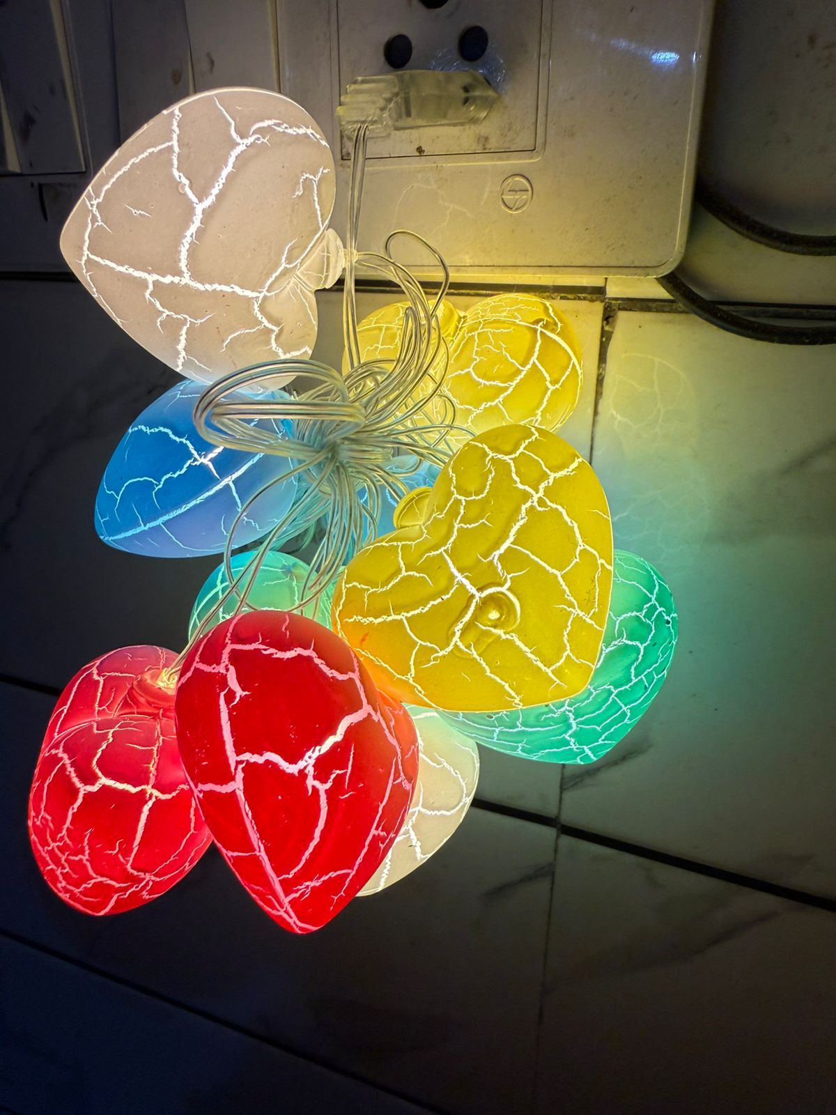 Decoration Lights {(Heart Cracker Light , Egg Crack Ball, bell Cracker light }