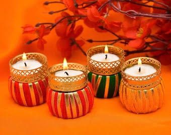 Damroo Shape Tea Light Candle Holder { pack of 10 }