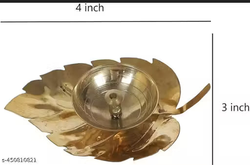 Leaf Brass Diya