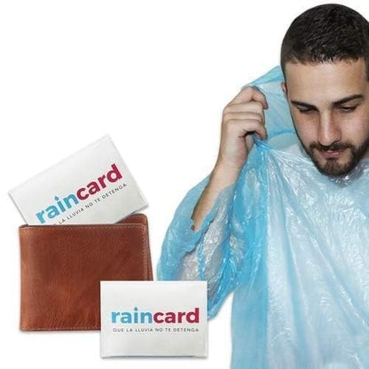 Rain Card for Men and Women / Emergency Raincoat with Hood