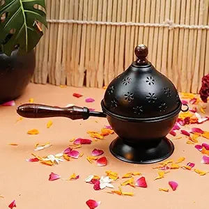 Metal Dhoop Holder Incense Burner Loban Dani Dhoop Dani Aarti Metal Loban Dhoop Dani/Dhoop Dani Stand Burner for Home Office Temple Puja