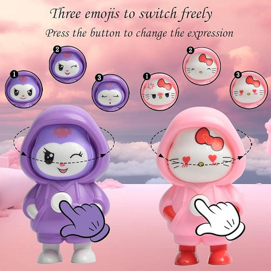 Face Changing Keychain, Doll Keychains with Rotating Face Design
