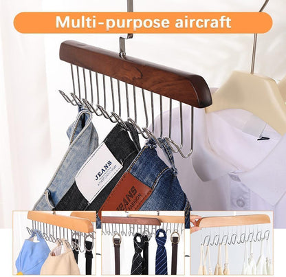 Multifunctional Non-Slip Storage Hangers with 8 Hooks, 360 Degree Swivel { pack of 2}