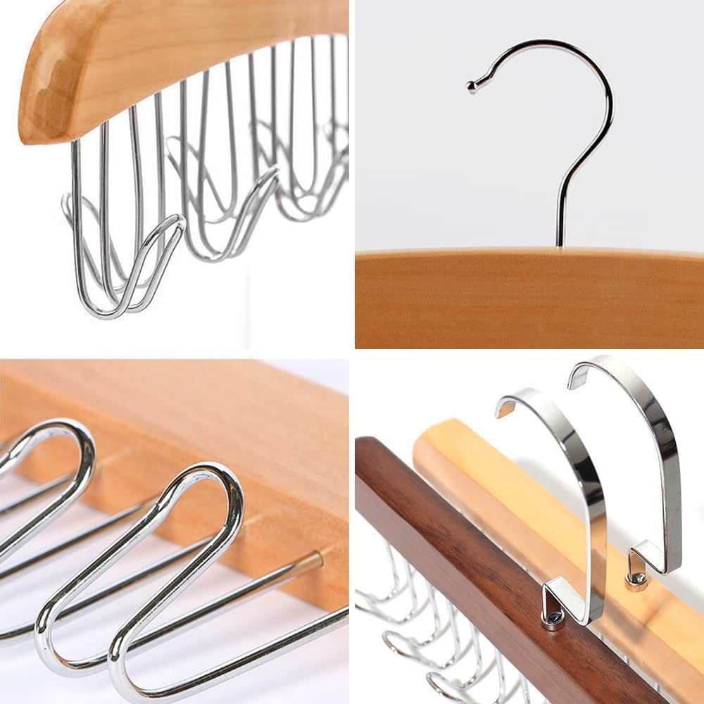 Multifunctional Non-Slip Storage Hangers with 8 Hooks, 360 Degree Swivel { pack of 2}