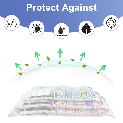 Vacuum Storage Bags with Pump //Airtight Reusable Packing Bags { Pack of 5 Bags & 1 pump}