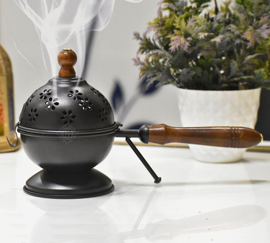 Metal Dhoop Holder Incense Burner Loban Dani Dhoop Dani Aarti Metal Loban Dhoop Dani/Dhoop Dani Stand Burner for Home Office Temple Puja