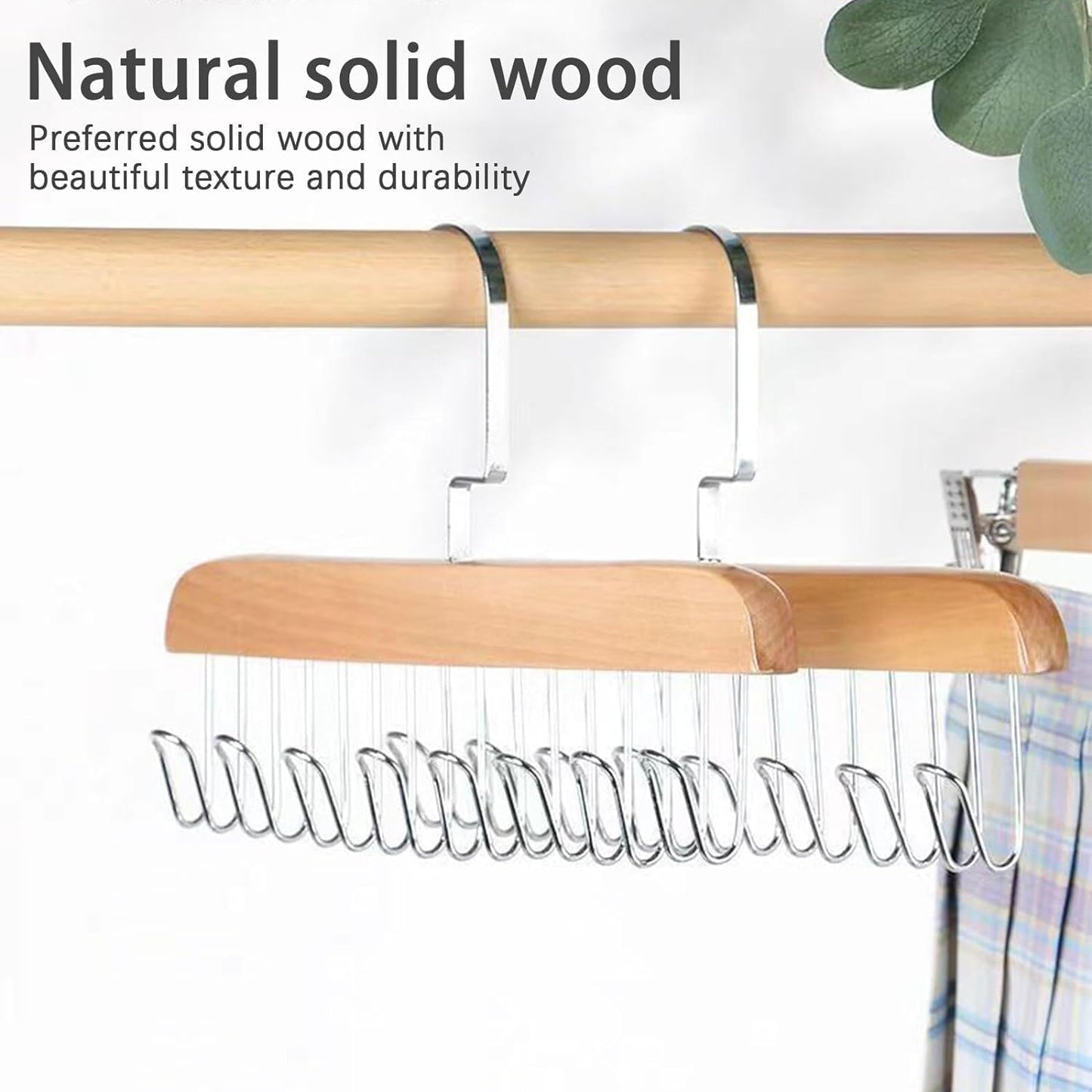 Multifunctional Non-Slip Storage Hangers with 8 Hooks, 360 Degree Swivel { pack of 2}