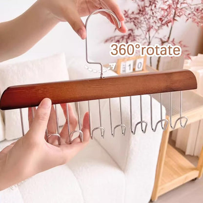Multifunctional Non-Slip Storage Hangers with 8 Hooks, 360 Degree Swivel { pack of 2}