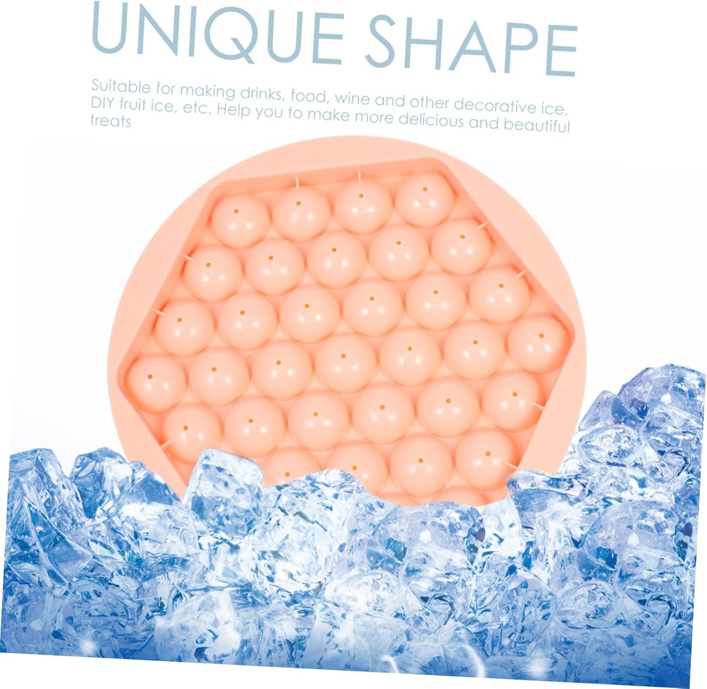 Silicone Ice Cube trays with  Sphere for Freezer