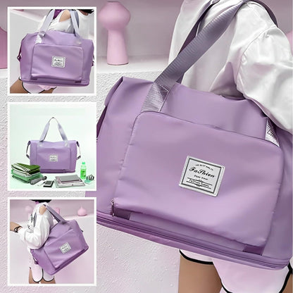 Expandable Nylon Travel Bags for Women/Duffle Bags for Women Luggage/Foldable Vanity Travelling Handbags