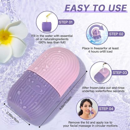 Silicone Ice Roller Face Massager