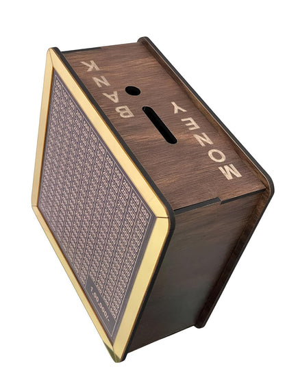 Money Saving Piggy Box Wooden Coin Box  / Piggy Bank Money Saver with Numbers