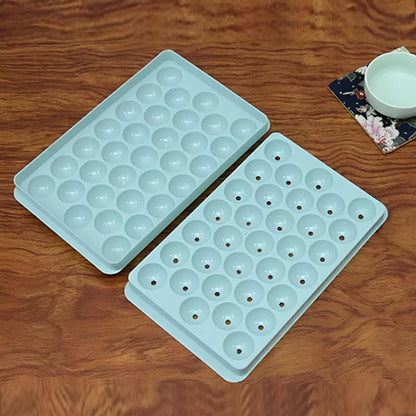 Silicone Ice Cube Tray Set 33 Round Cavities