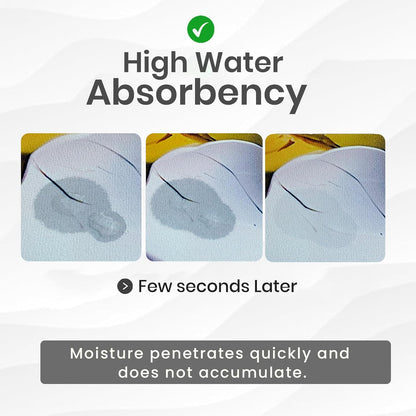 3D Patterned Anti Slip Water Soaking Floor Mat, Water Absorbent Non Slip Bath Mat