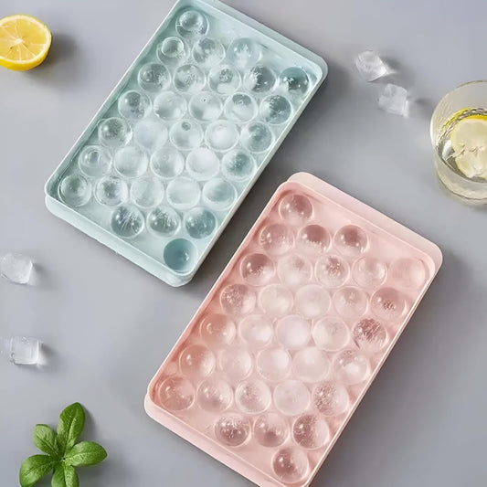 Silicone Ice Cube Tray Set 33 Round Cavities