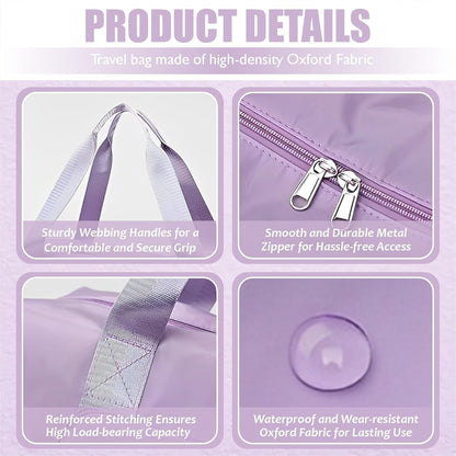 Expandable Nylon Travel Bags for Women/Duffle Bags for Women Luggage/Foldable Vanity Travelling Handbags