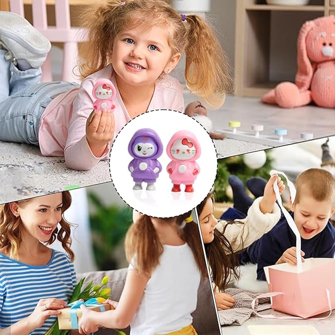 Face Changing Keychain, Doll Keychains with Rotating Face Design