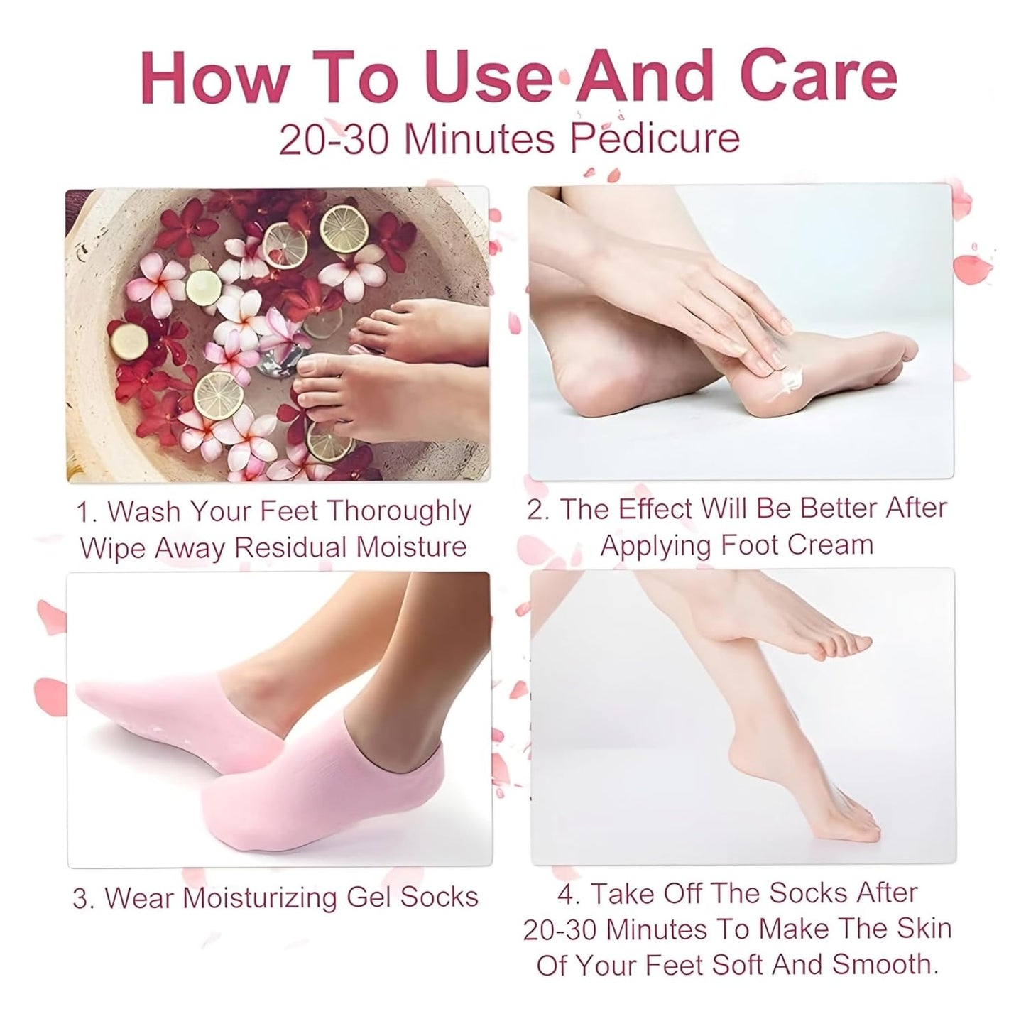 Moisturizing Silicone Gel Socks for Dry Feet Repair Deep Hydration for Cracked Skin Ultimate Foot Care Treatment for Soft & Revives Feet Overnight