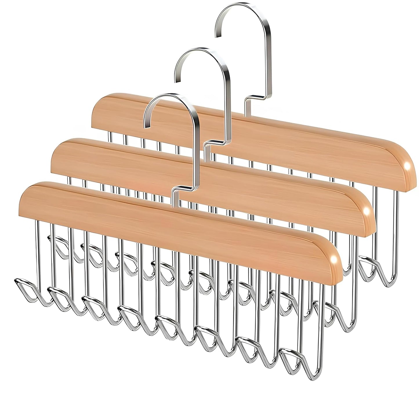 Multifunctional Non-Slip Storage Hangers with 8 Hooks, 360 Degree Swivel { pack of 2}