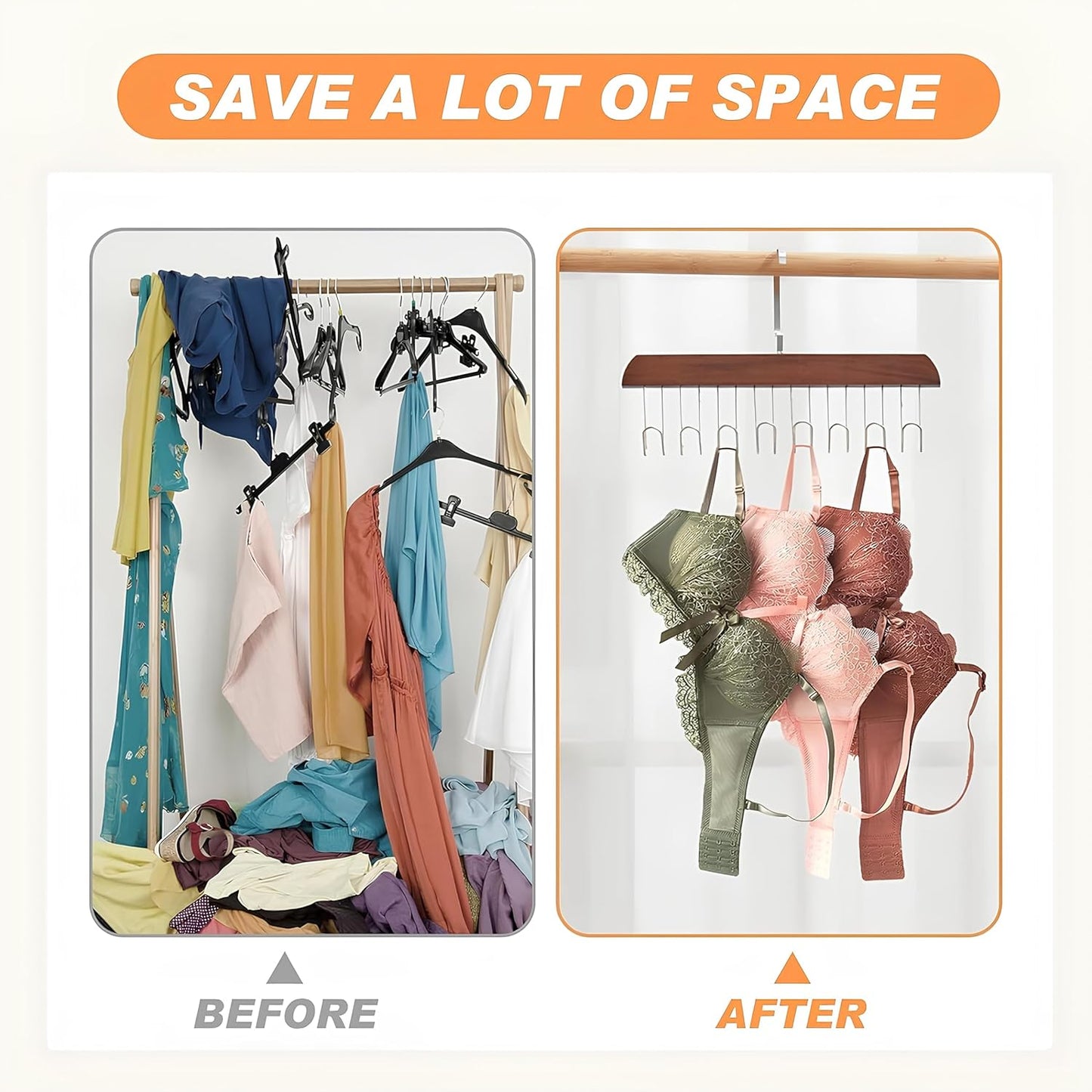 Multifunctional Non-Slip Storage Hangers with 8 Hooks, 360 Degree Swivel { pack of 2}