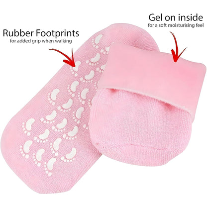 Moisturizing Silicone Gel Socks for Dry Feet Repair Deep Hydration for Cracked Skin Ultimate Foot Care Treatment for Soft & Revives Feet Overnight