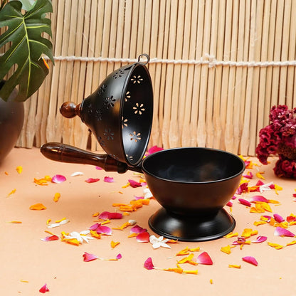 Metal Dhoop Holder Incense Burner Loban Dani Dhoop Dani Aarti Metal Loban Dhoop Dani/Dhoop Dani Stand Burner for Home Office Temple Puja
