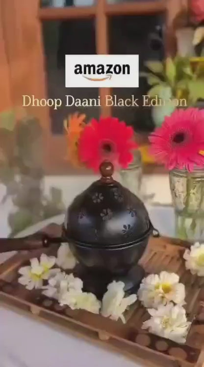 Metal Dhoop Holder Incense Burner Loban Dani Dhoop Dani Aarti Metal Loban Dhoop Dani/Dhoop Dani Stand Burner for Home Office Temple Puja