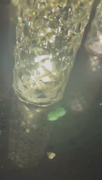 Rose Shadow Crystal LED Flameless Candles